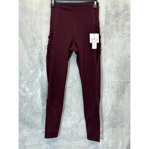 LAUNDRY BY SHELLI SEGAL Women's Solid Plum Mesh Ruched Media Pocket High-Rise